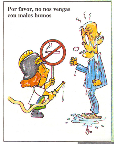 caricatura sobre el tabaco