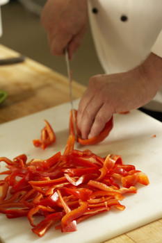 Ensalada de espárragos y morrones
