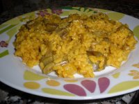 Arroz con alcachofas