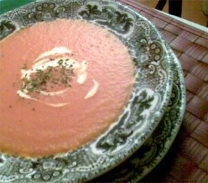 Sopa crema de tomates