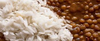 Tarta de arroz y lentejas